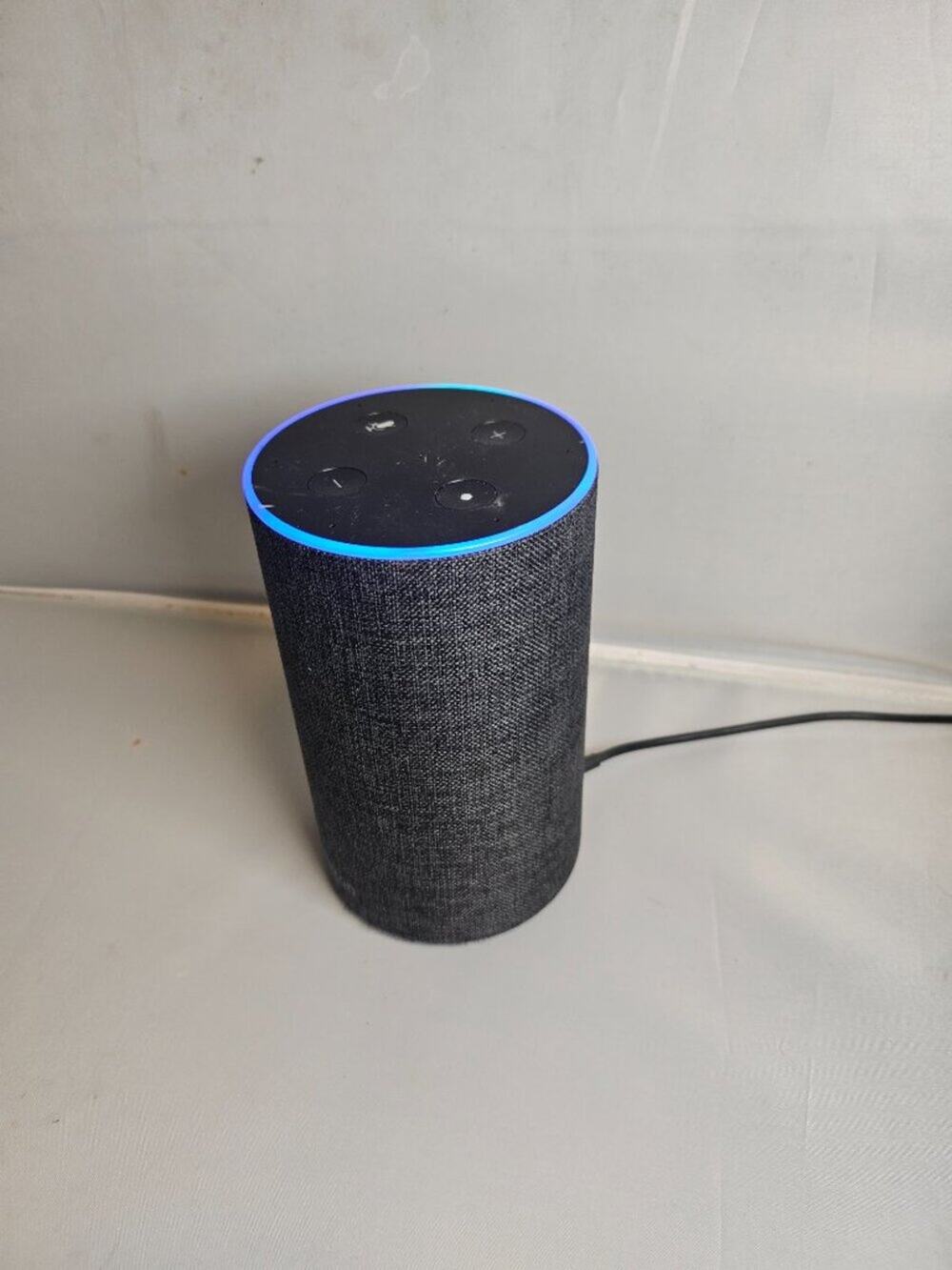 Amazon Echo 2nd Gen Smart Speaker Charcoal Fabric Alexa‎ L9W28K with Power Cord